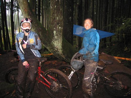 The girls couldn't keep the dirt off themselves